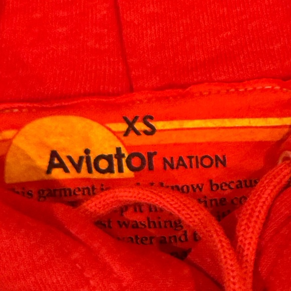 Aviator Nation - LOGO PULLOVER RELAXED HOODIE - RED - Picture 4 of 4